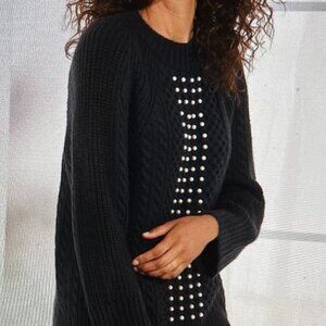 Soft Surroundings Noemi Pullover Sweater In Black Size M